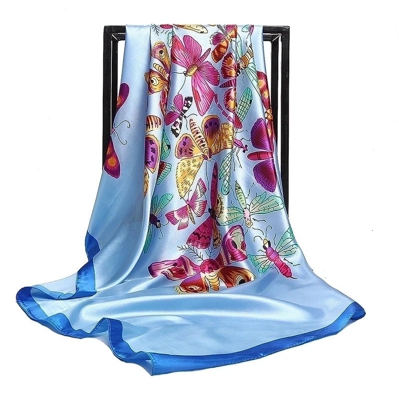 Women's Fashion Printing Satin Printing Silk Scarves