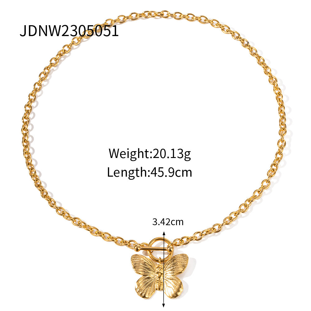Jie Ding Square Black Oil Drop Titanium Steel Necklace Female Stainless Steel Jewelry Necklace
