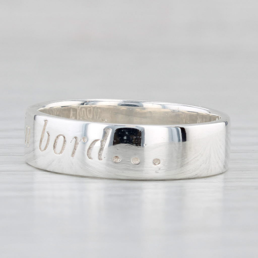 Une Vie a Plaein Bord Ring Sterling Silver Size 9 Band Stackable A Rodin