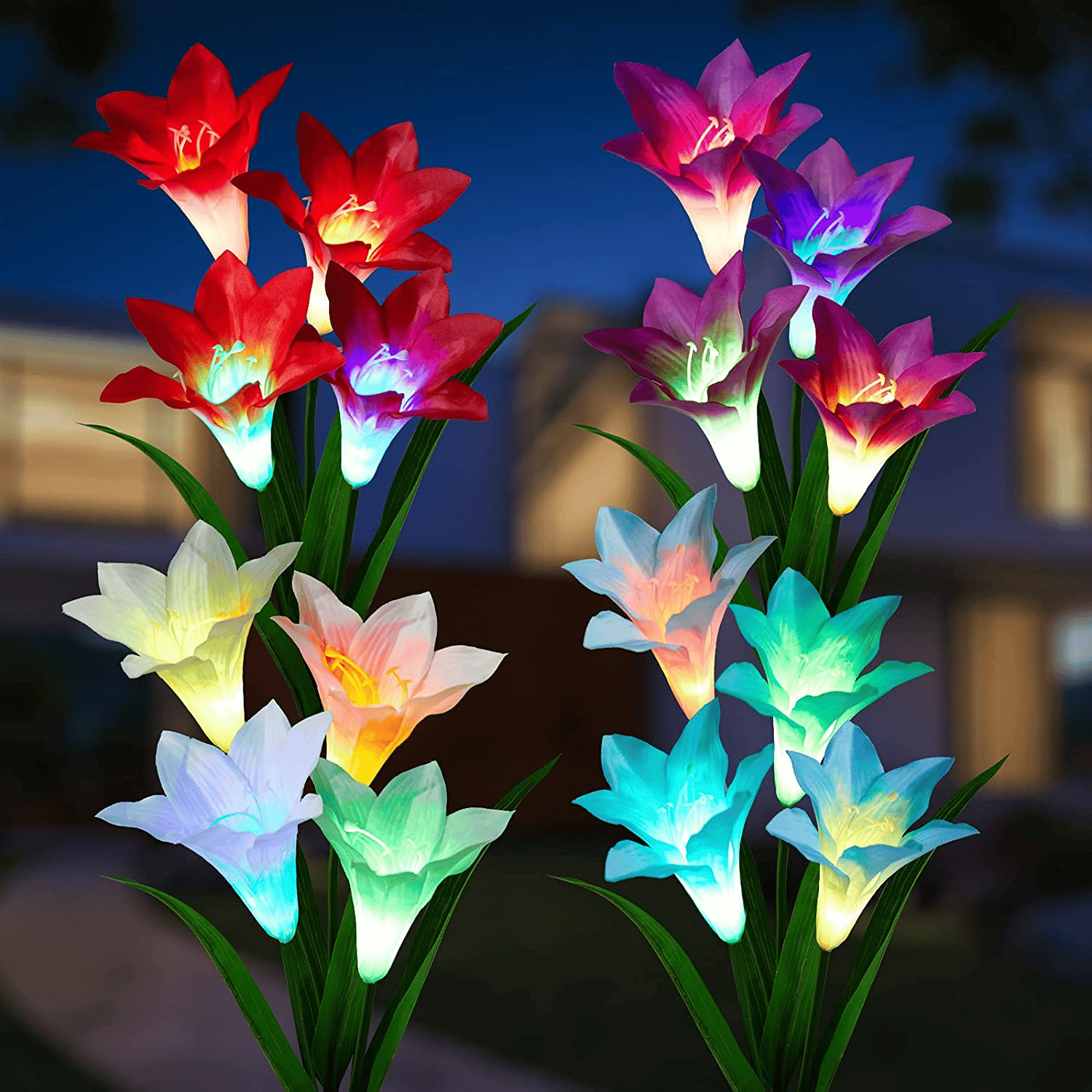 💐Solar Garden Lights with Bigger Lily Flowers