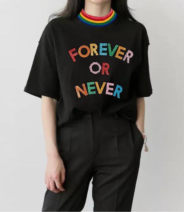 Forever or Never Holographic Tee