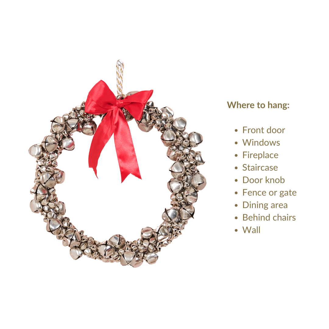 Decorative Silver Bells Wreath