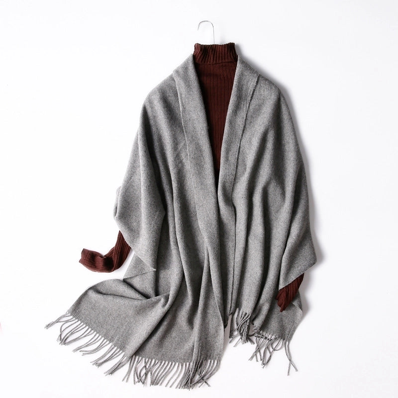 Women's Fashion Solid Color Artificial Wool Polyester Winter Scarves