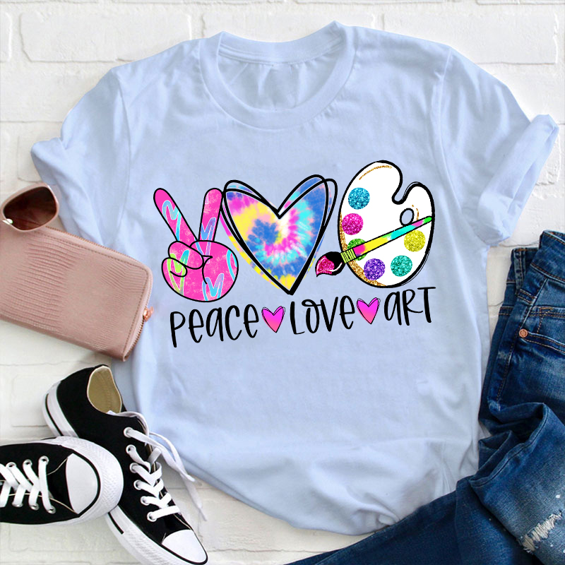 Peace Love And Art Teacher T-Shirt