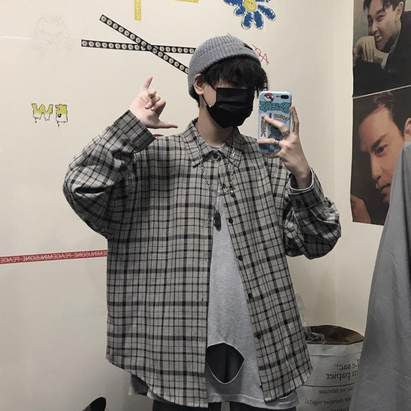 Ulzzang plaid shirt KF81856