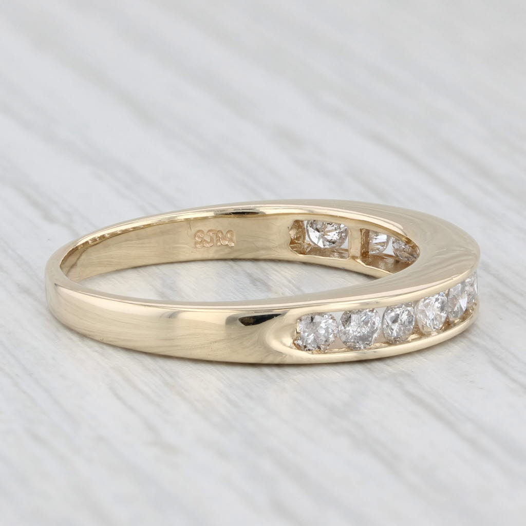 0.60ctw Diamond Wedding Band 14k Yellow Gold Size 8.5 Stackable Anniversary Ring