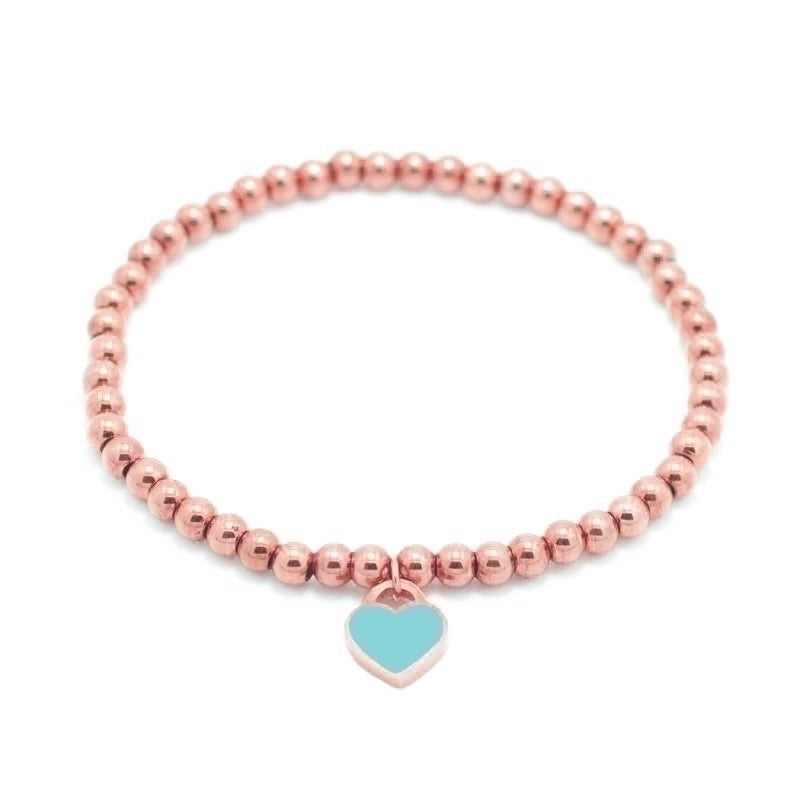 2 Pieces Basic Modern Style Heart Shape Stainless Steel Plating 18k Gold Plated Bracelets