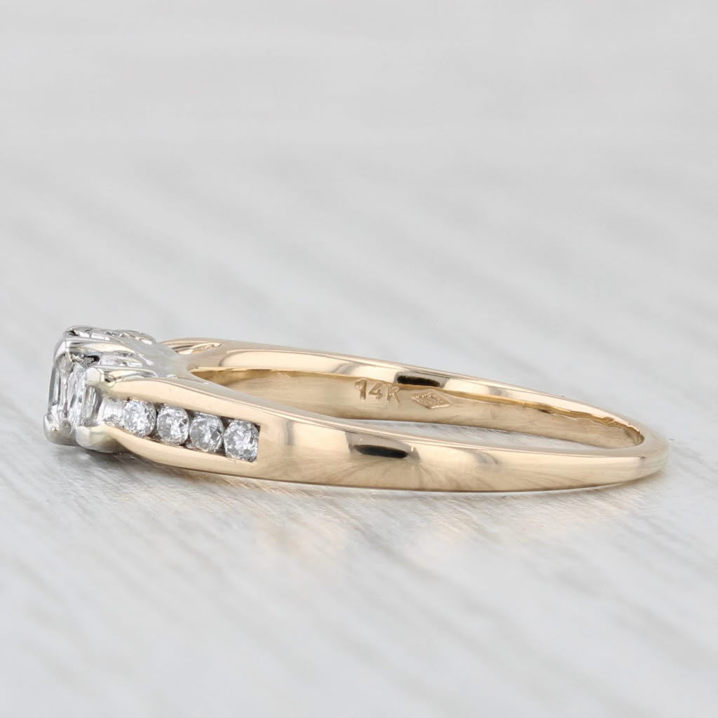 0.61ctw Princess Diamond Engagement Ring 14k Yellow Gold Size 7