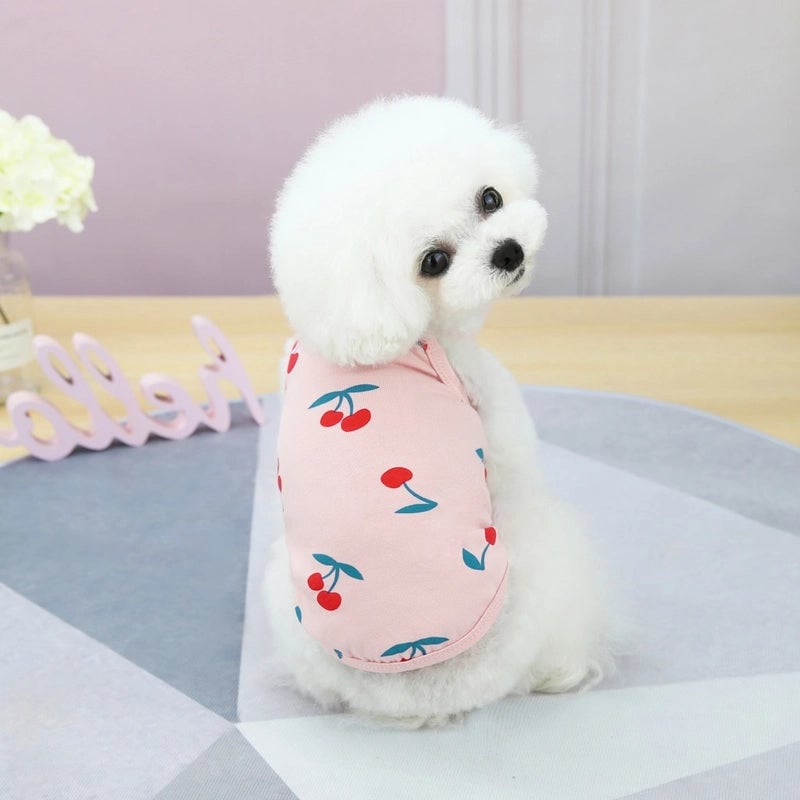 Casual Cotton Cherry Pet Clothing
