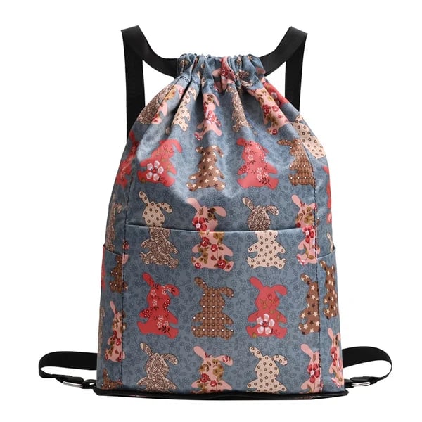 💚🧡Drawstring Foldable Large Capacity Dry-wet Separation Travel Sports Backpack