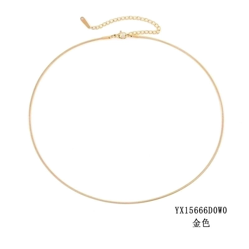 Stainless Steel 14K Gold Plated Fashion Plating U Shape Necklace
