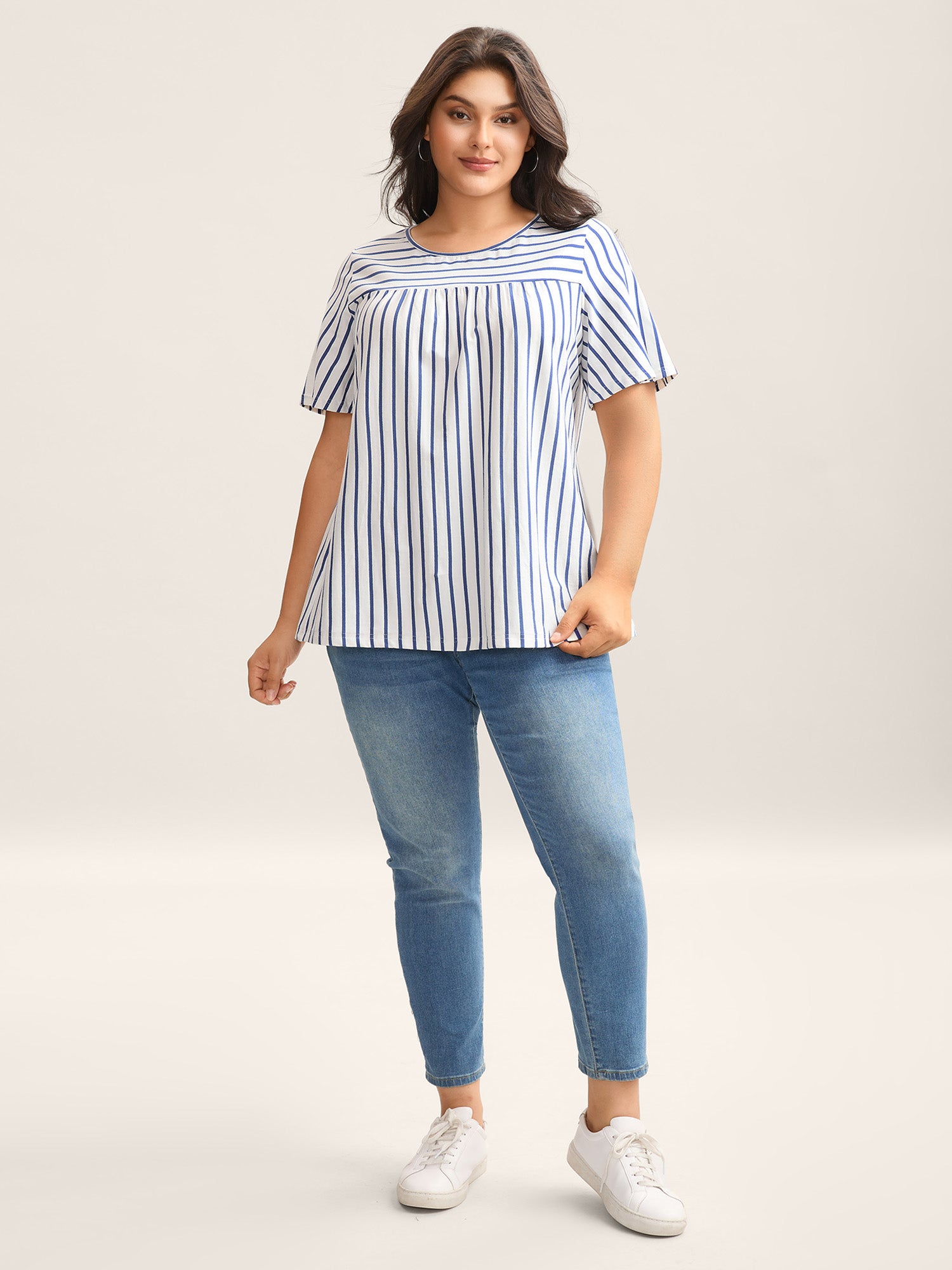 Stripes Everywhere Round Neck T-Shirt