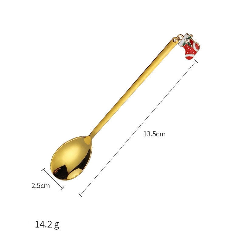 Christmas Christmas Christmas Tree Santa Claus Elk Stainless Steel Tableware