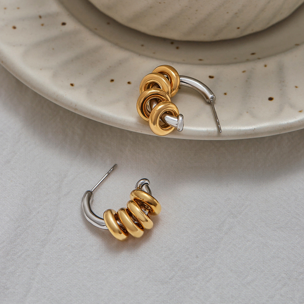 Stainless Steel C-Shaped Earrings Titanium Steel Earring