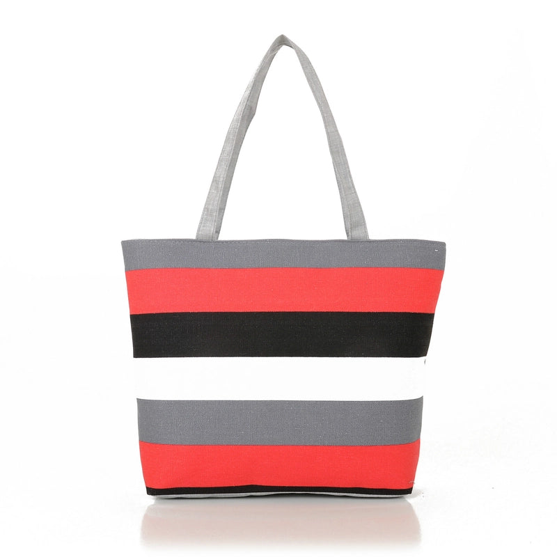 500 Pieces Women's Medium Canvas Rainbow Basic Classic Style Zipper Canvas Bag