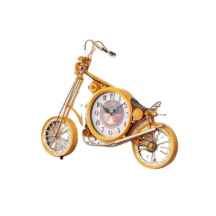 Decorative Wall Clock Vintage  Wrought Iron Motorcycle Watch Wall Decor Wall Hanging Decor