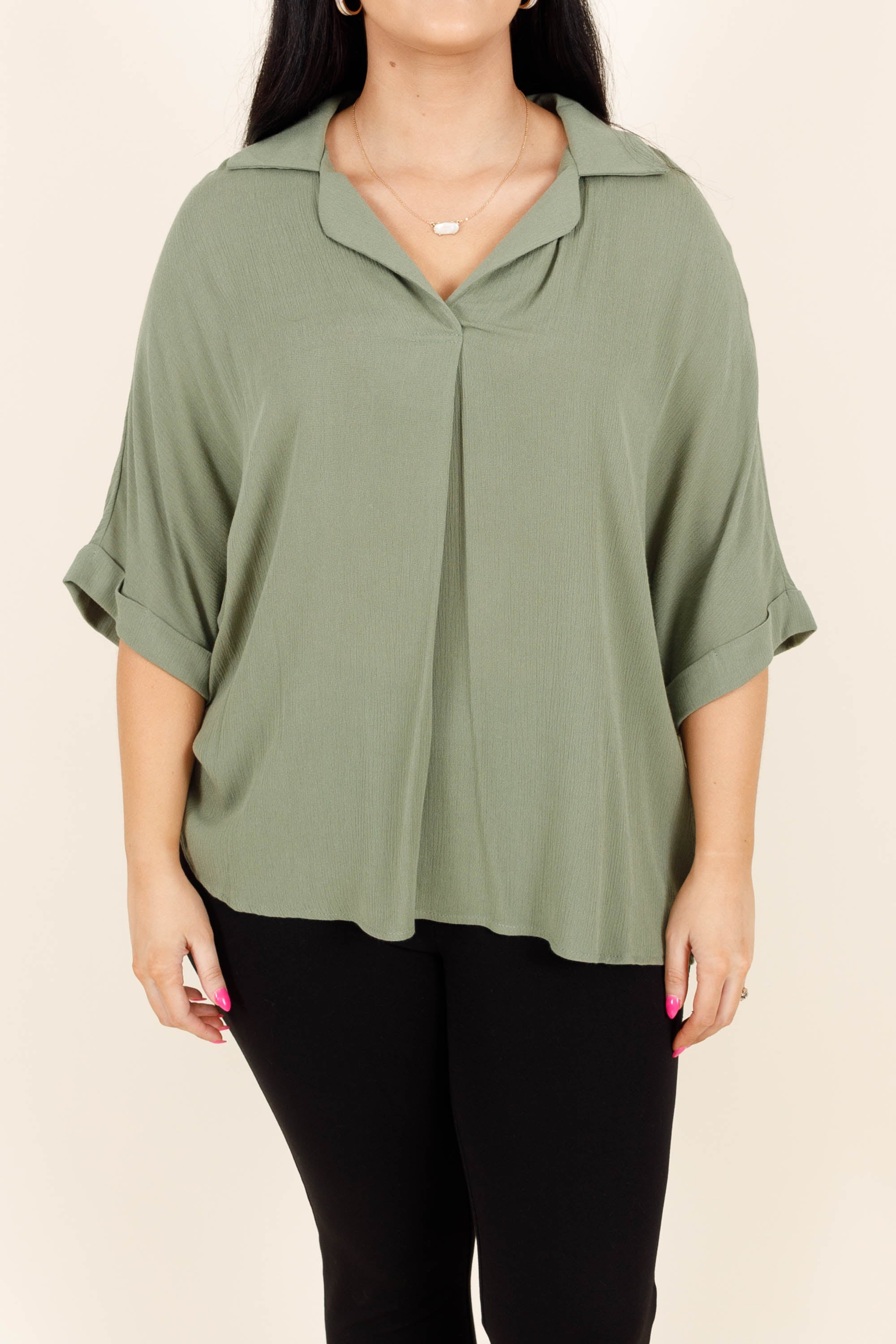 Carefree Top. Sage