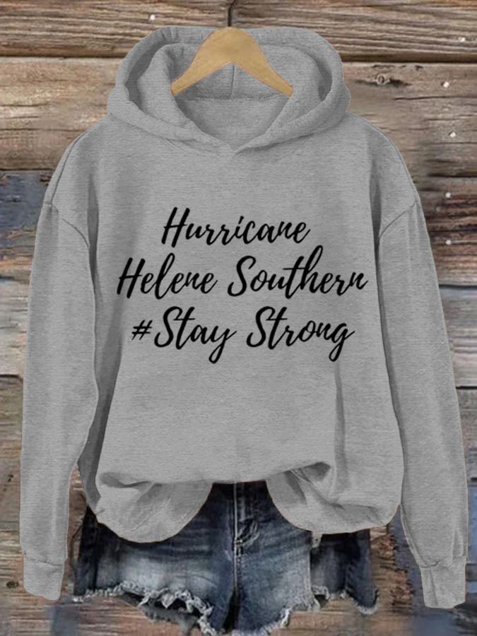 Women's Hurricane Helene Strong Print Casual Sweatshirt