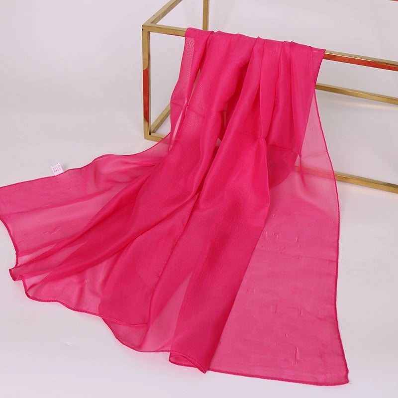 Women's Streetwear Solid Color Chiffon Scarves & Gloves