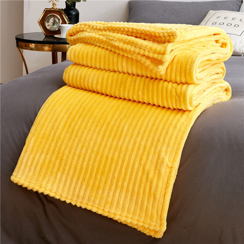 Double-Sided Milk Velvet Sofa Bed Blanket