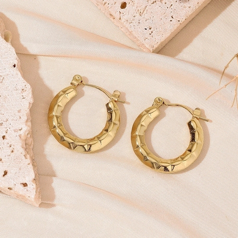 1 Pair 5 Pairs Minimalist Classic Style Solid Color Asymmetrical 304 Stainless Steel 18K Gold Plated Earrings