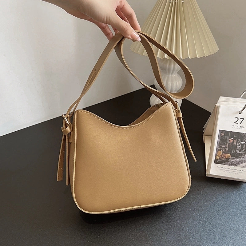 Texeled Bag Women's Summer New Fashionable Western Style Shoulder Underarm Bag Shoulder Crossbody Texeled Bucket Bag