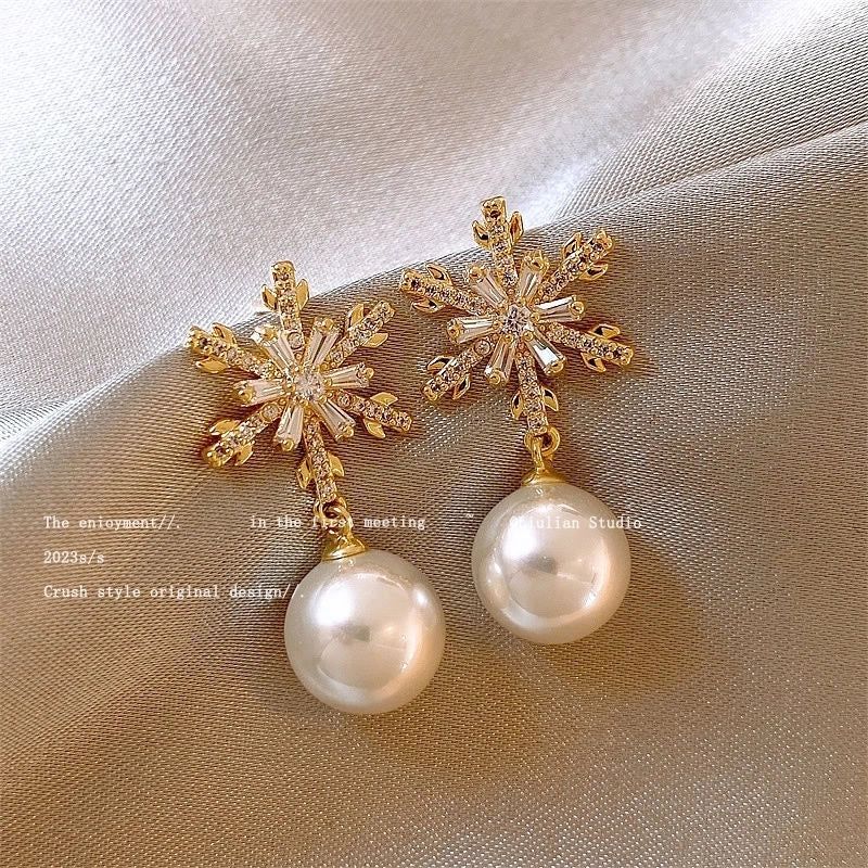 1 Pair Minimalist Round Inlay Alloy Zircon Ear Studs