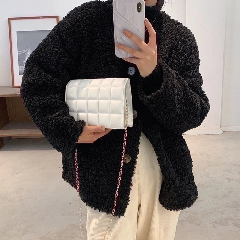 Small Pu Leather Streetwear Square Bag Underarm Bags Shoulder Bag