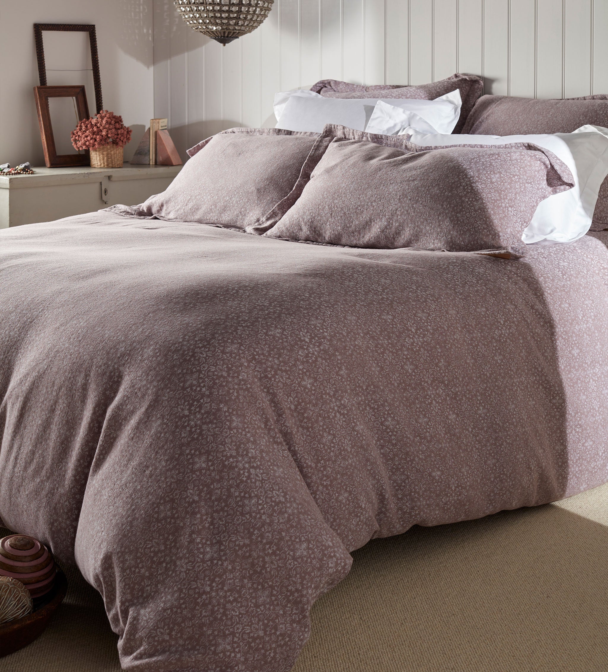 Jasmine Floral Jacquard 100% Cotton Duvet Cover