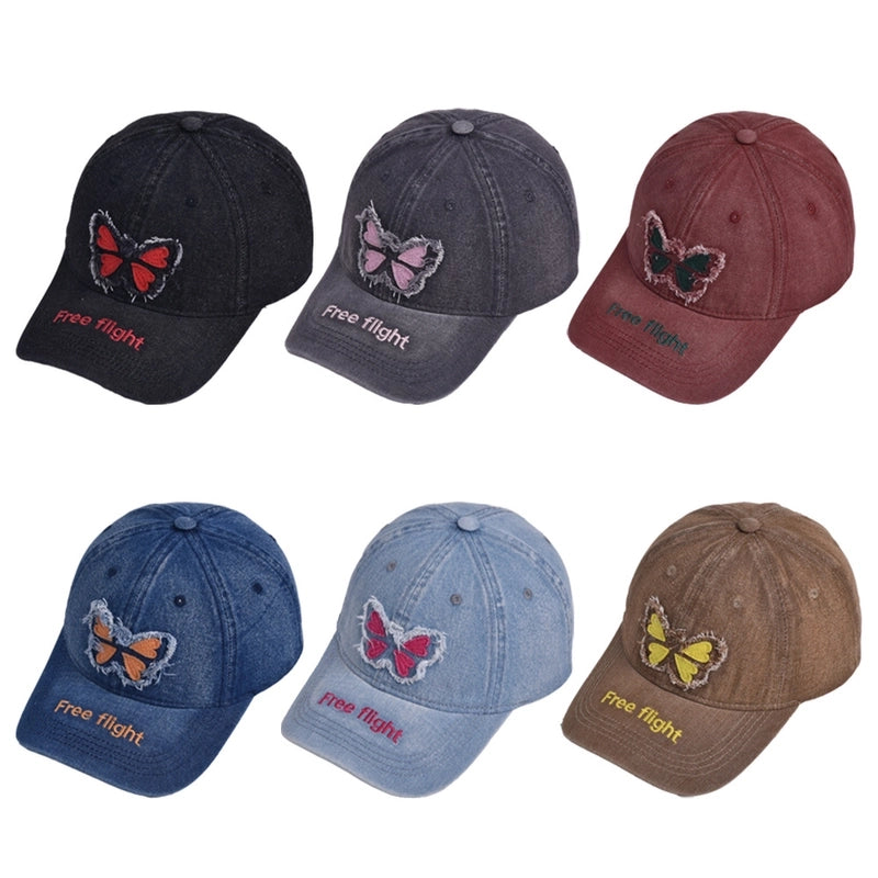 Women's Basic Modern Style Classic Style Butterfly Curved Eaves Baseball Cap