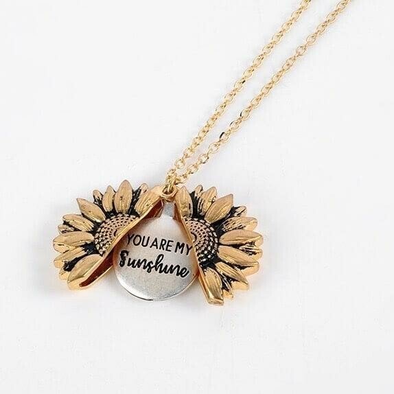 🔥🌞You Are My Sunshine Sunflower Necklace With Gift Box🌻