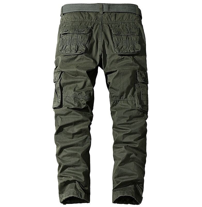 5-PACK  Men's Cargo Pants Trousers Work Pants Multi Pocket 6 Pocket Plain Comfort Breathable Casual Daily Streetwear Cotton Blend Sports Fashion ArmyGreen Black Micro-elastic