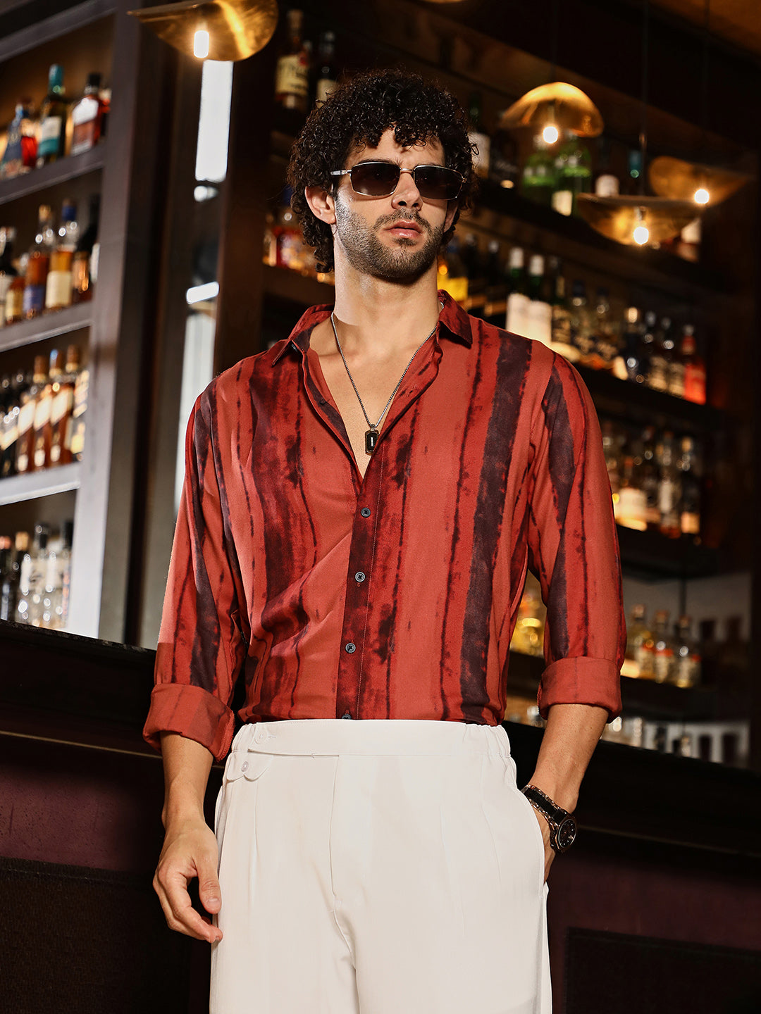 Dark-Tone Brushed Shirt
