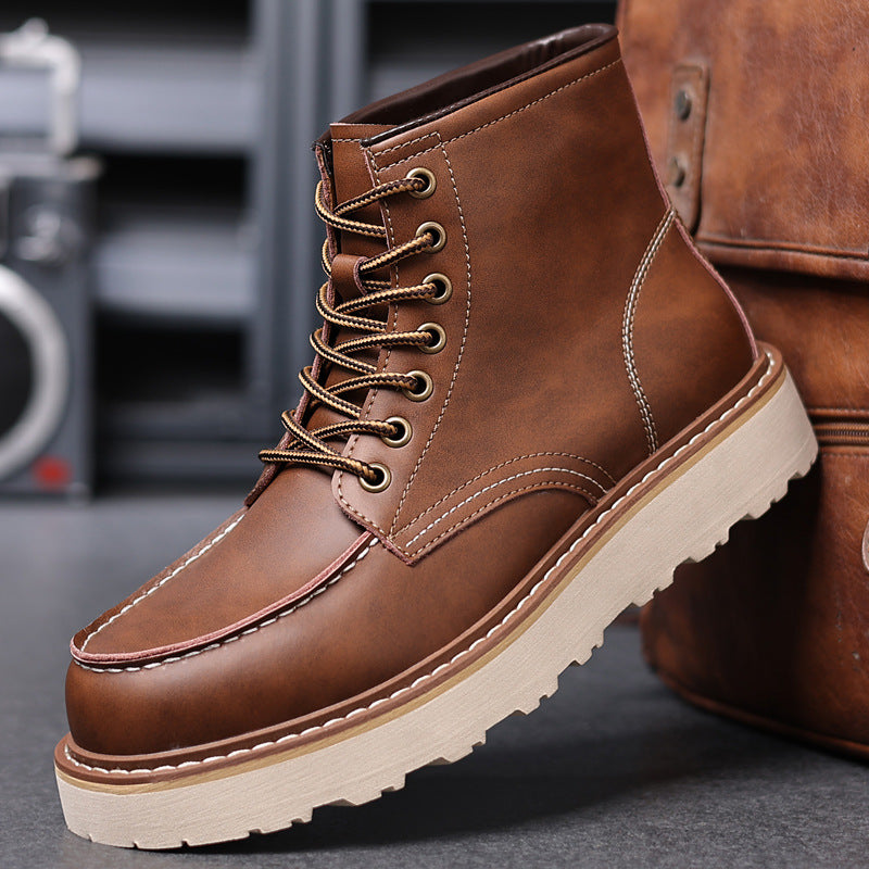 Men's Leather British Style Martin Boots