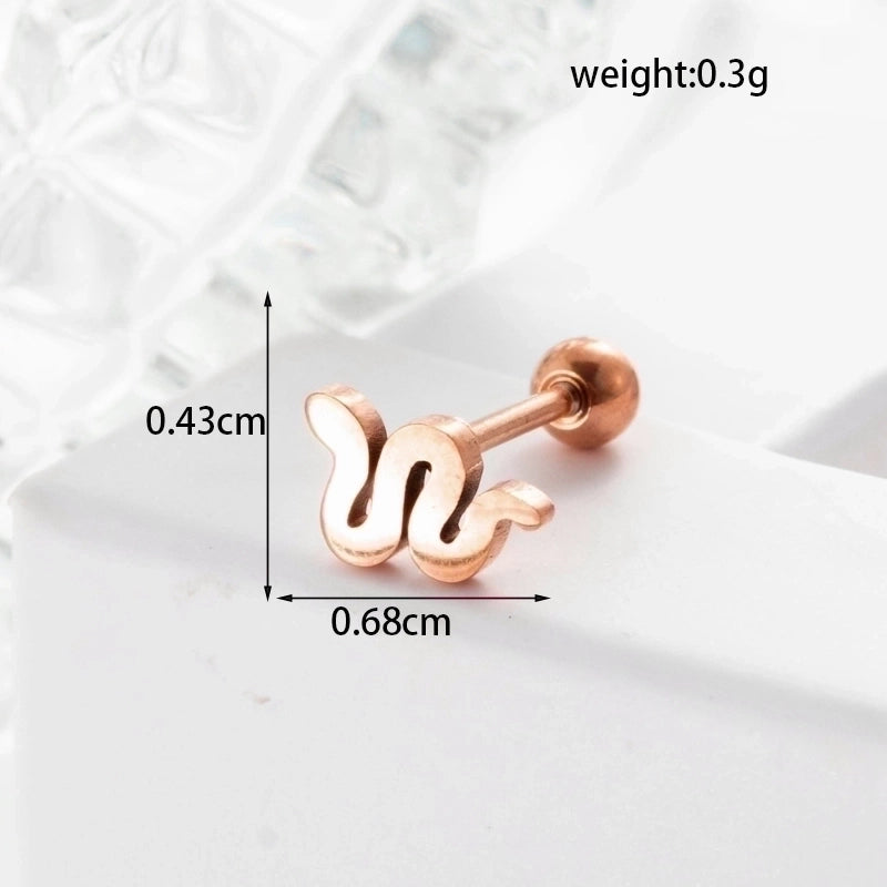 Ear Cartilage Rings & Studs Geometric 316L Stainless Steel  Plating