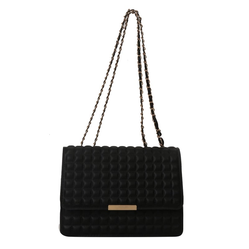 Women's Pu Leather Solid Color Streetwear Square Magnetic Buckle Shoulder Bag Crossbody Bag