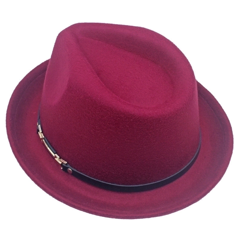 Women's Elegant Basic Minimalist Solid Color Wide Eaves Fedora Hat