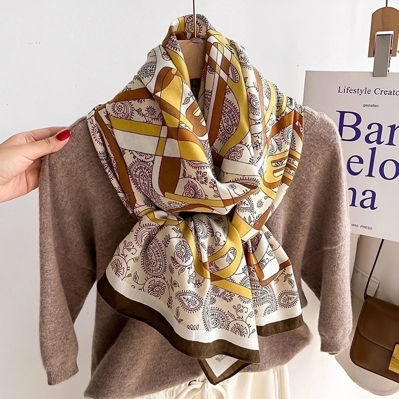 Women's Elegant Paisley Polyester Scarf