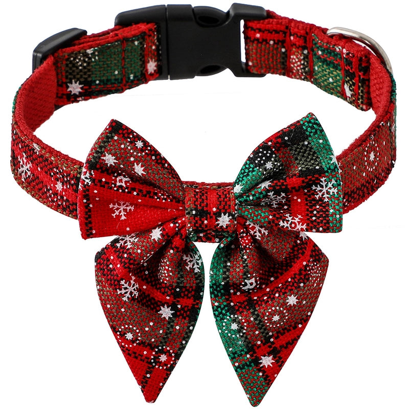 British Style Nylon Christmas Lattice Pet Collar 1 Piece