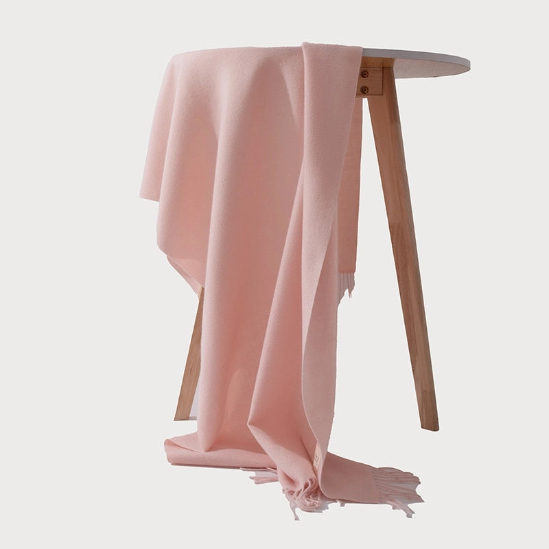 Unisex Classic Style Solid Color Polyester Scarf