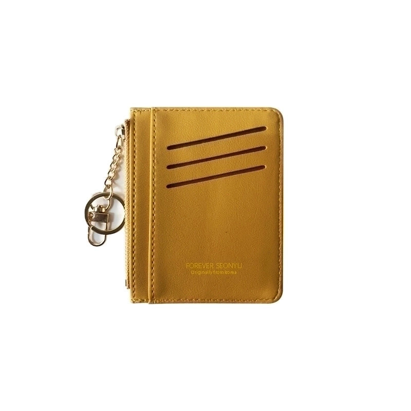 Korean Zipper Girl Coin Purse Mini Key Hook Wallet Multi-card Card Holder
