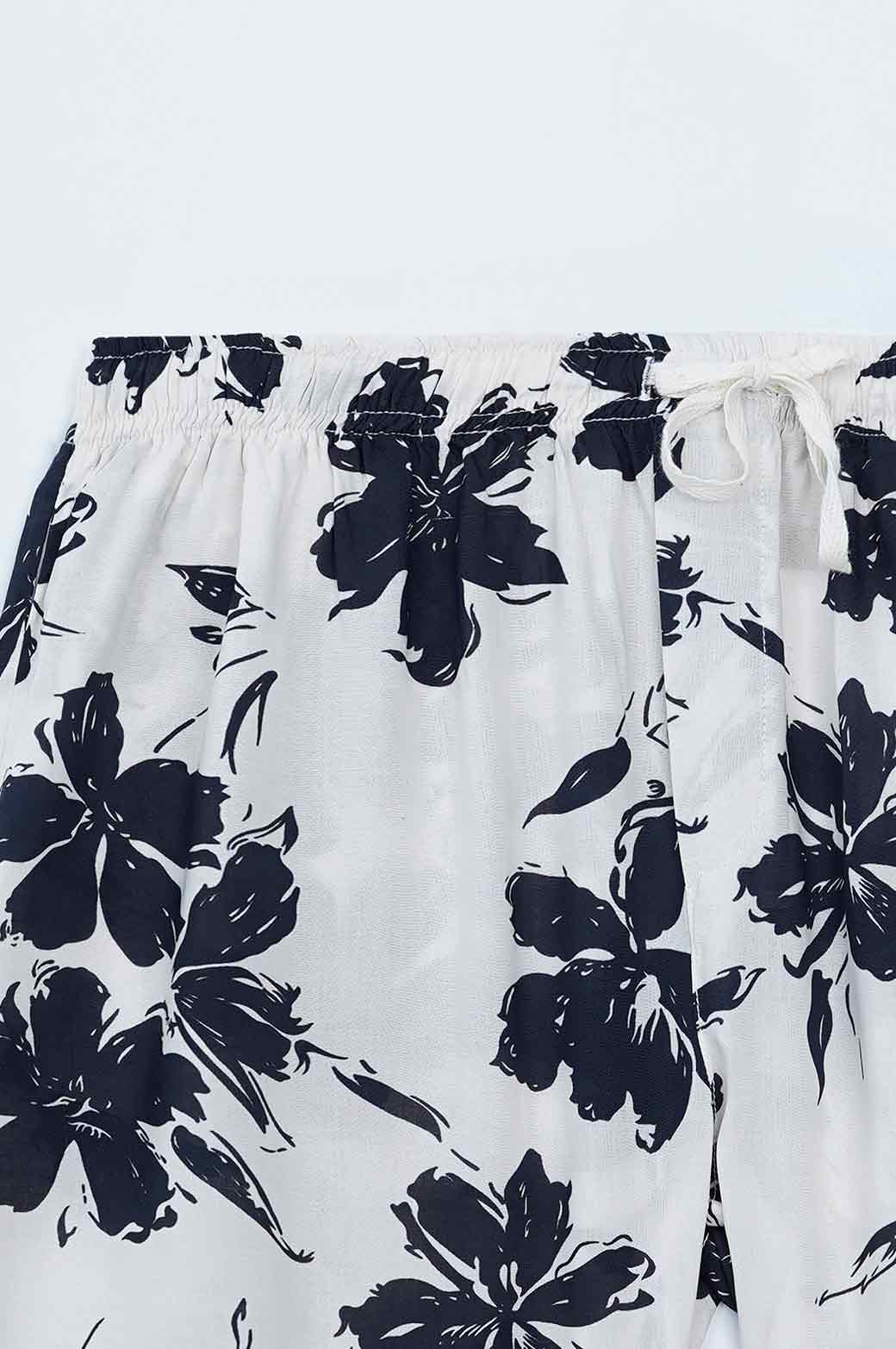 PRINTED DRAWSTRING SHORTS