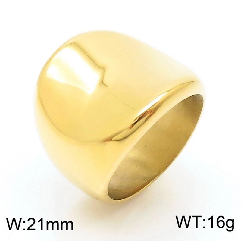 Vintage Style Geometric 304 Stainless Steel 18K Gold Plated Stainless Steel Rings