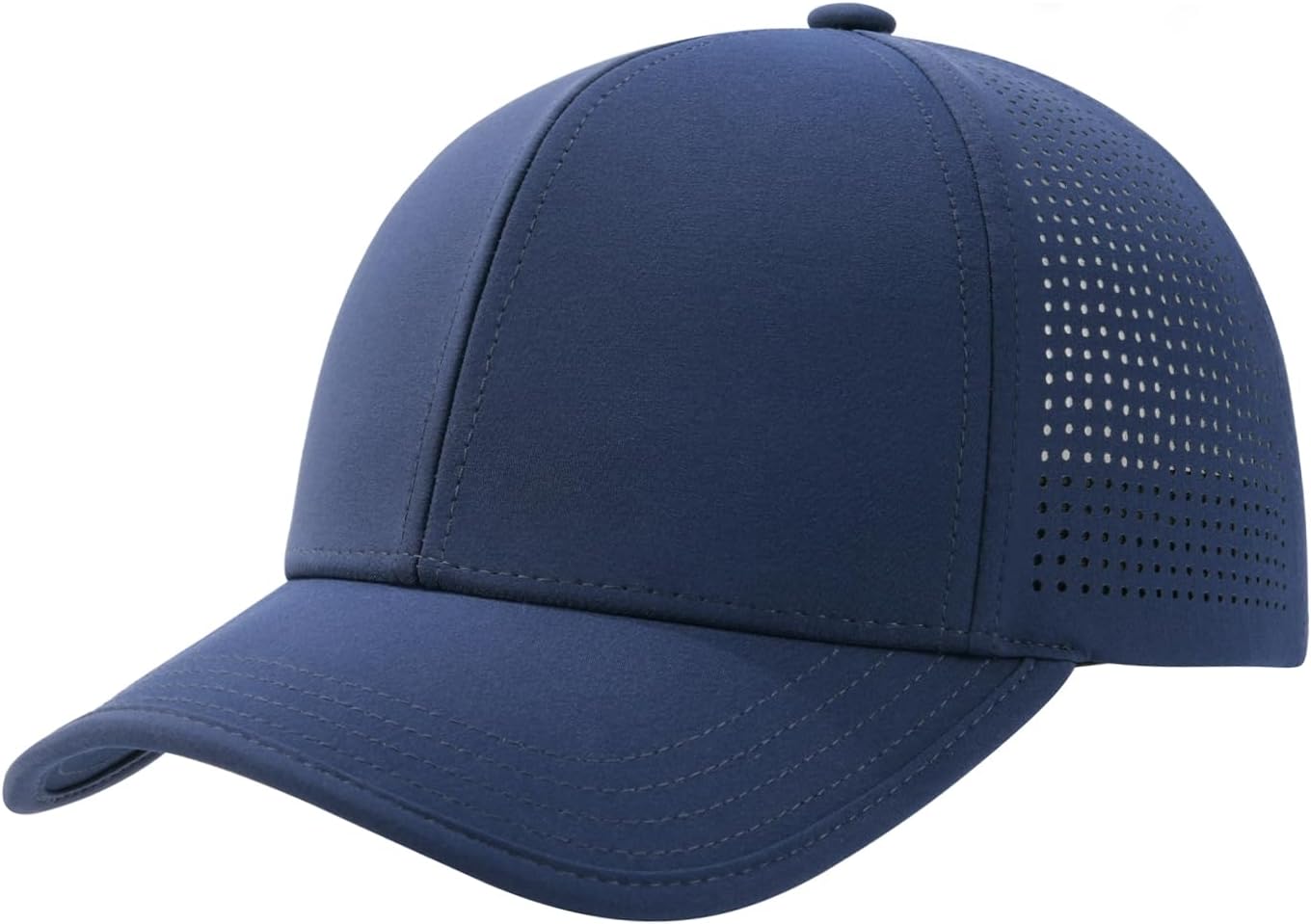 BOTVELA Men Structured Baseball Cap Side Laser Cut Vented Performance Hat for Outdoor Activities