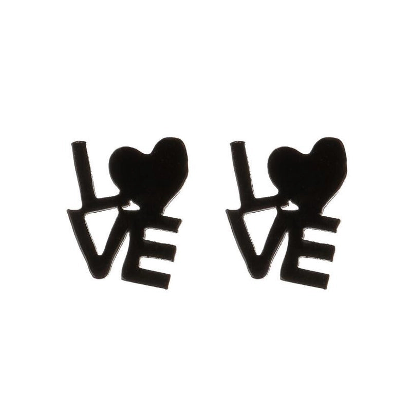 1 Pair Minimalist Heart Shape Plating 304 Stainless Steel 18K Gold Plated Earrings