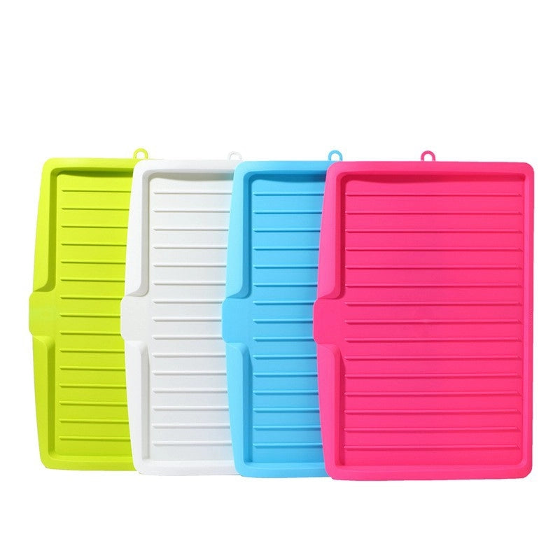 Kitchen Creative Draining Tray Fruit And Vegetable Draining Plate Rectangular Tableware Bowl Dish Draining Storage Rack