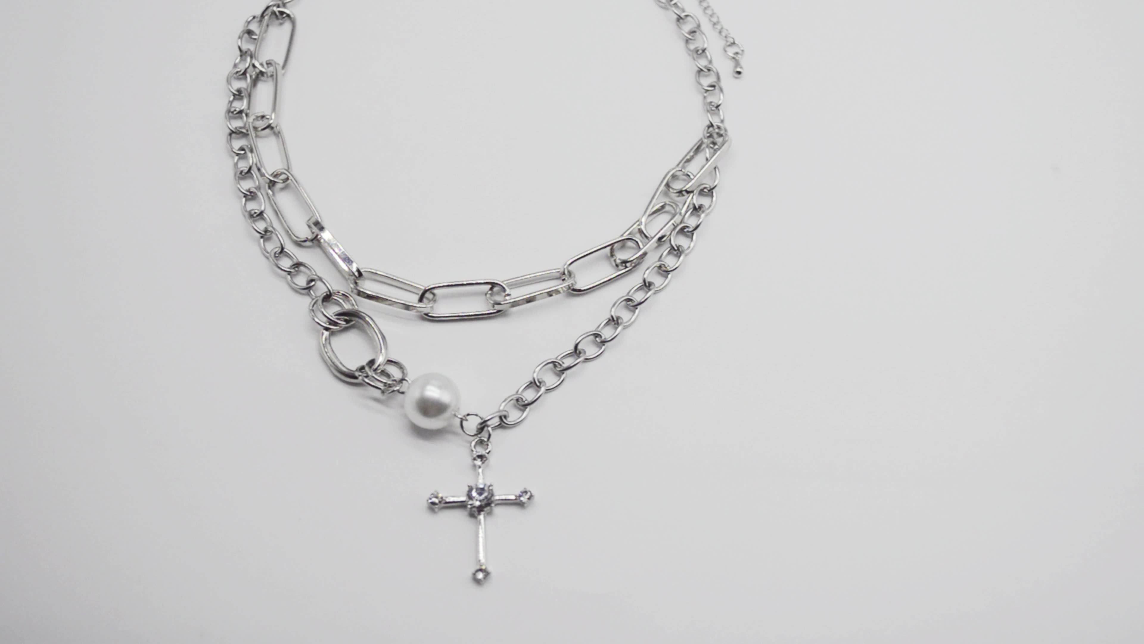 Cross neck chain  KF82587