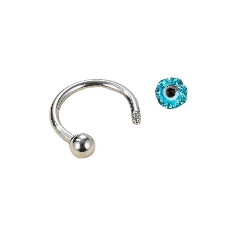 1 Piece Nose Rings & Studs Minimalist Geometric 304 Stainless Steel Rhinestones Nose Rings & Studs