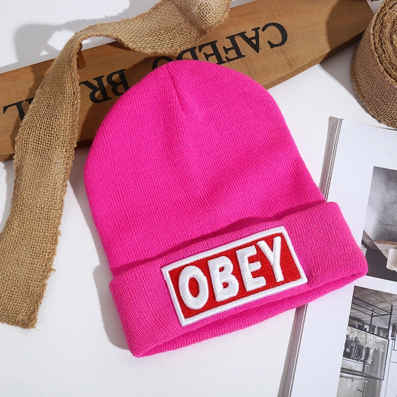 Autumn And Winter Melon Skin Knitted Pullover Cap Wool Hat Tide Brand Warm Ski Hat Sample Custom Custom
