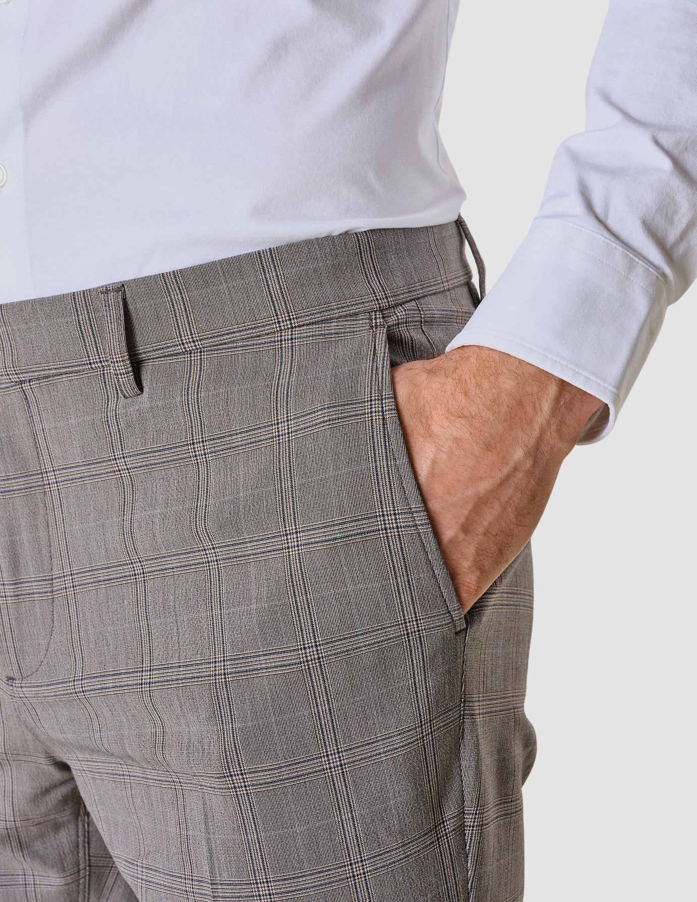 Suit Checked Pants Regular Sterling Grey